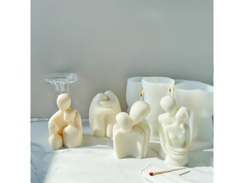 Listing 5 of 9 for Nordic Style Couple In Hug Statue Silicone Candle Mold For DIY Handmade Epoxy