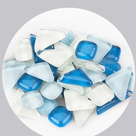 Listing 6 of 9 for 50PCS Diy Irregular Glass Mosaic Stones Mosaic Glass Pebbles Crafts Material