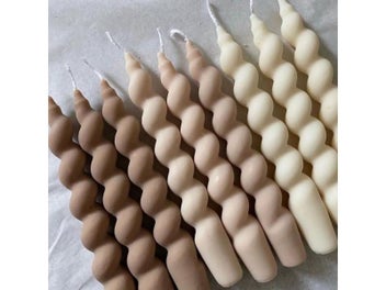 Listing 3 of 8 for DIY Long Spiral Pillar Candle Molds For Making Romantic Candle Dinner Injection