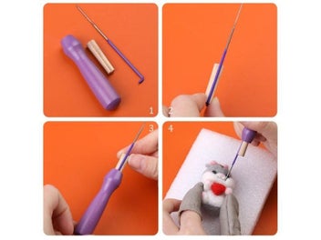 Listing 6 of 9 for MIUSIE Wool Felt Kit Needle Felting Tool Wool Fibre Felt Fabric DIY Handmade