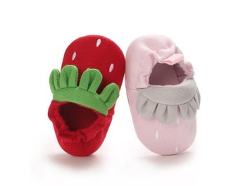 Listing 4 of 10 for Cute Strawberries Winter New Baby Booties Boy Girl Cotton Soft-Sole Non-Slip