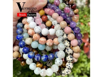 Listing 5 of 9 for 42 Style Natural Stone Beads 4 6 8 10mm Lava Amazonite Agates Amethysts