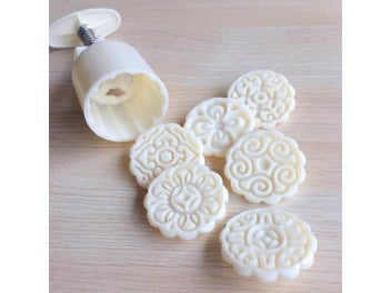 Listing 7 of 10 for 6Pcs /Set Moon Cake Mold 3D Flowers Stamps Decor Mould Barrel Round Pastry