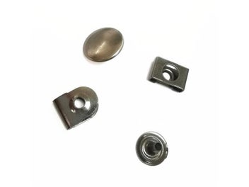 Listing 4 of 9 for Brass Material Hook And Bar With Decoration Snap Button Plating To Gun Metal 4