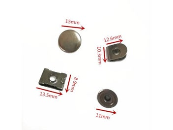 Listing 7 of 9 for Brass Material Hook And Bar With Decoration Snap Button Plating To Gun Metal 4