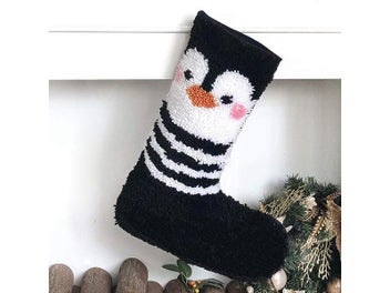 Listing 7 of 10 for Christmas Sock Latch Hook Rug Kit Carpet Segment Embroidery Material Package