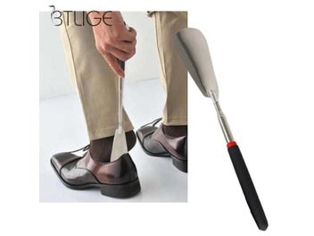 Listing 3 of 7 for Telescopic Steel Long Handle Professional Shoe Horn Flexible Long Handle