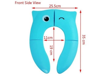Listing 6 of 9 for Portable Kids Travel Potty Seat Pad Baby Folding Toilet Training Seat Cover