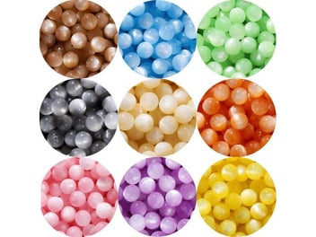 Listing 3 of 10 for 10/20Pcs/Lot 8/10/12mm Resin Imitation Cat Eye Round Beads For Handmade Making