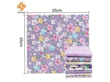 Listing 6 of 10 for DIY Patchwork Fabric Pink Rose Pattern Material For Hair Bows Sewing Quilt Doll