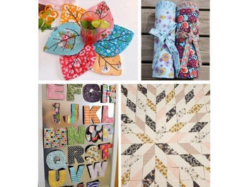 Listing 7 of 10 for DIY Patchwork Fabric Pink Rose Pattern Material For Hair Bows Sewing Quilt Doll