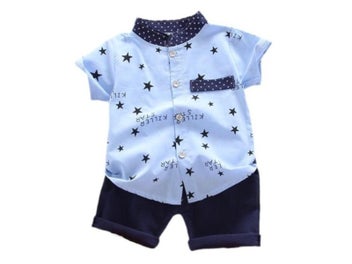 Listing 5 of 11 for New Summer Baby Clothes Suit Children Boys Casual Shirt Shorts 2Pcs/Sets Infant