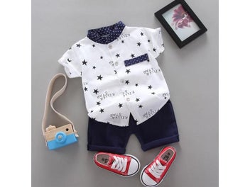 Listing 6 of 11 for New Summer Baby Clothes Suit Children Boys Casual Shirt Shorts 2Pcs/Sets Infant