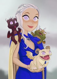 Listing 1 of 1 for Game Of Thrones Daenerys Targaryen Digital Art A4 Poster