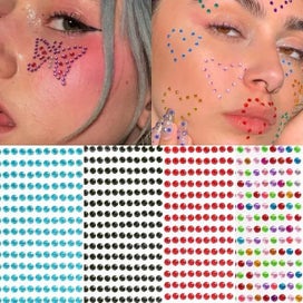 Listing 4 of 9 for 12 Colors Party Festival Decoration Face Body Colored Diamonds Jewels Stickers