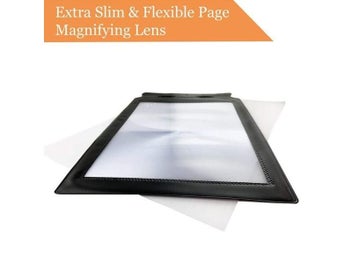 Listing 4 of 7 for A4 Lenses Large Sheet Magnifier Magnifying Glass Book Reading Lens Page Glass
