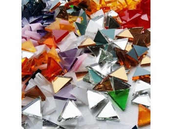 Listing 4 of 10 for 115g/4oz(approx. 190pcs) Triangle Translucent Mica Mosaic Tiles Colorful Glass