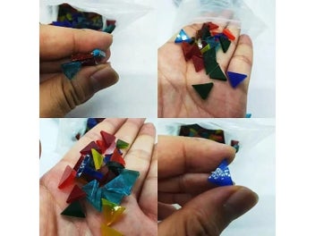 Listing 7 of 10 for 115g/4oz(approx. 190pcs) Triangle Translucent Mica Mosaic Tiles Colorful Glass