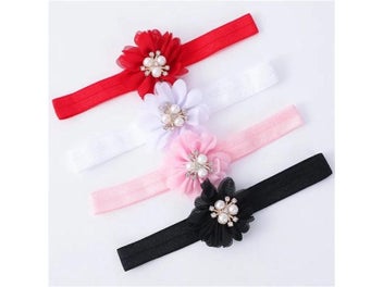 Listing 9 of 11 for 0-18months Baby Girls Shoes And Headband Soft Sole Non-Slip Pearl Flower