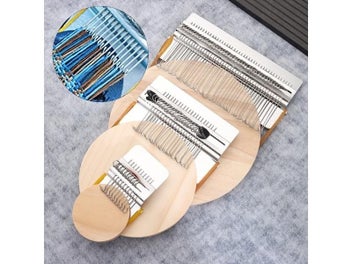 Listing 3 of 9 for Small Wooden Loom Speedweve Type Weave DIY Textile Tool Darning Machine Fun