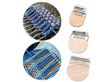 Listing 5 of 9 for Small Wooden Loom Speedweve Type Weave DIY Textile Tool Darning Machine Fun