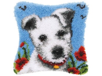 Listing 4 of 10 for Animal Series Cat Dog Panda Latch Hook Kit Pillow Embroidery Owl Tiger Rabbit