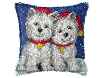 Listing 7 of 10 for Animal Series Cat Dog Panda Latch Hook Kit Pillow Embroidery Owl Tiger Rabbit