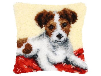 Listing 8 of 10 for Animal Series Cat Dog Panda Latch Hook Kit Pillow Embroidery Owl Tiger Rabbit