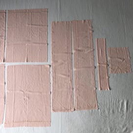 Listing 2 of 13 for Vintage Pale Baby Pink Japanese Silk Fabric Pieces Crafts Sewing