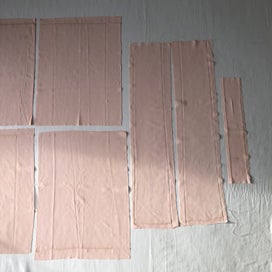 Listing 4 of 13 for Vintage Pale Baby Pink Japanese Silk Fabric Pieces Crafts Sewing
