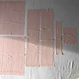 Listing 5 of 13 for Vintage Pale Baby Pink Japanese Silk Fabric Pieces Crafts Sewing