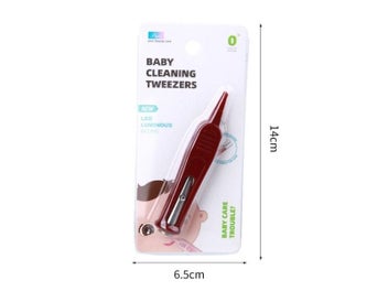 Listing 6 of 10 for Safety Forceps With LED Light Baby Dig Booger Clip Infants Clean Ear Nose Navel