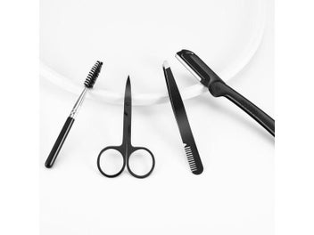 Listing 4 of 9 for Black Eyebrow Trimming Scissors Stainless Steel Tweezers Eyebrow Scraping