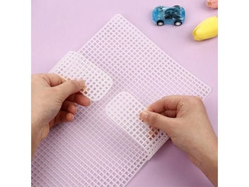 Listing 7 of 9 for 1 Set Plastic Knitting Helper Knit Sheet DIY Wire Woven Hanging Bag Easy