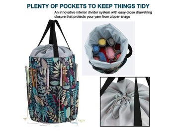 Listing 7 of 10 for Knitting Tool Bag For Women DIY Knitting Tool Organizer Wool Yarn Crochet Hook