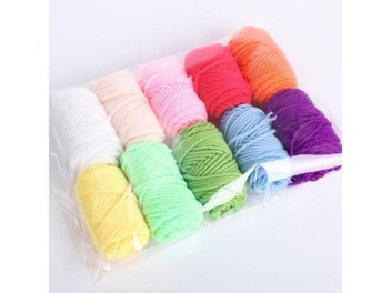 Listing 6 of 9 for 10 Colors Wool Yarns DIY Poke Punch Needle Embroidery Kits For Starter Craft