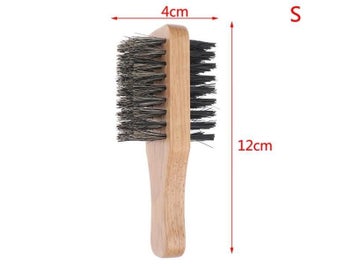 Listing 6 of 8 for Men Boar Bristle Hair Brush - Natural Wooden Wave Brush For Male Styling Beard