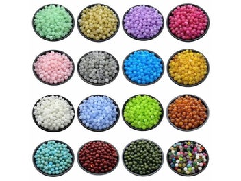 Listing 3 of 10 for 6 8 10mm Acrylic Round Beads For Jewelry Makeing Bracelet Necklace DIY
