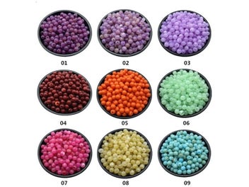 Listing 5 of 10 for 6 8 10mm Acrylic Round Beads For Jewelry Makeing Bracelet Necklace DIY