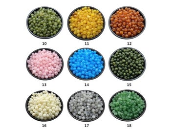 Listing 6 of 10 for 6 8 10mm Acrylic Round Beads For Jewelry Makeing Bracelet Necklace DIY