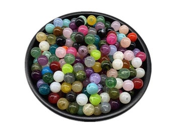 Listing 8 of 10 for 6 8 10mm Acrylic Round Beads For Jewelry Makeing Bracelet Necklace DIY
