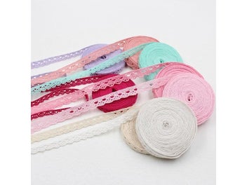 Listing 4 of 10 for 5/10Yards Cotton Embroidered Lace Ribbon Fabric DIY Handmade Curtuins Trims