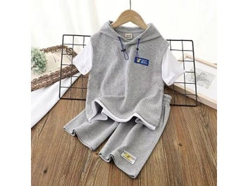 Listing 5 of 10 for Baby Boy Clothes Set Summer Hoodies T-shirts And Shorts Suit Children Girls