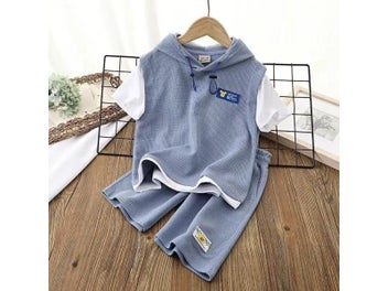 Listing 6 of 10 for Baby Boy Clothes Set Summer Hoodies T-shirts And Shorts Suit Children Girls