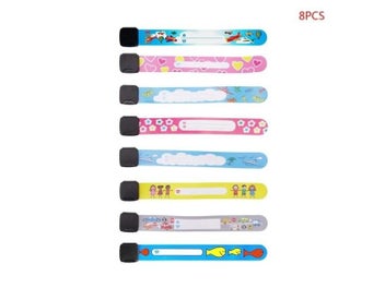 Listing 6 of 9 for 8 Pcs Kids Anti-lost Info Wrist Band Children Reusable Outdoor Safe ID Bracelet