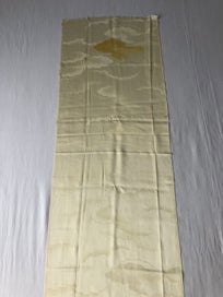 Listing 5 of 16 for Vintage Japanese Yellow Cloud Woven Silk Kimono Panel Fabric Piece