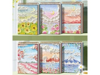 Listing 3 of 10 for 1 Set Of Sketchbook 10.4“ X 7.4” 60 Spiral Binding Art Sketchbook
