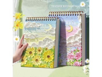 Listing 4 of 10 for 1 Set Of Sketchbook 10.4“ X 7.4” 60 Spiral Binding Art Sketchbook