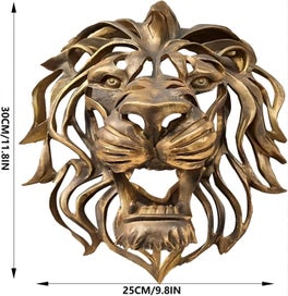 Listing 3 of 8 for Lion Head Wall Decor, Large Lion Head Wall Mounted Art Sculpture