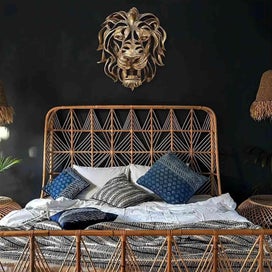 Listing 8 of 8 for Lion Head Wall Decor, Large Lion Head Wall Mounted Art Sculpture